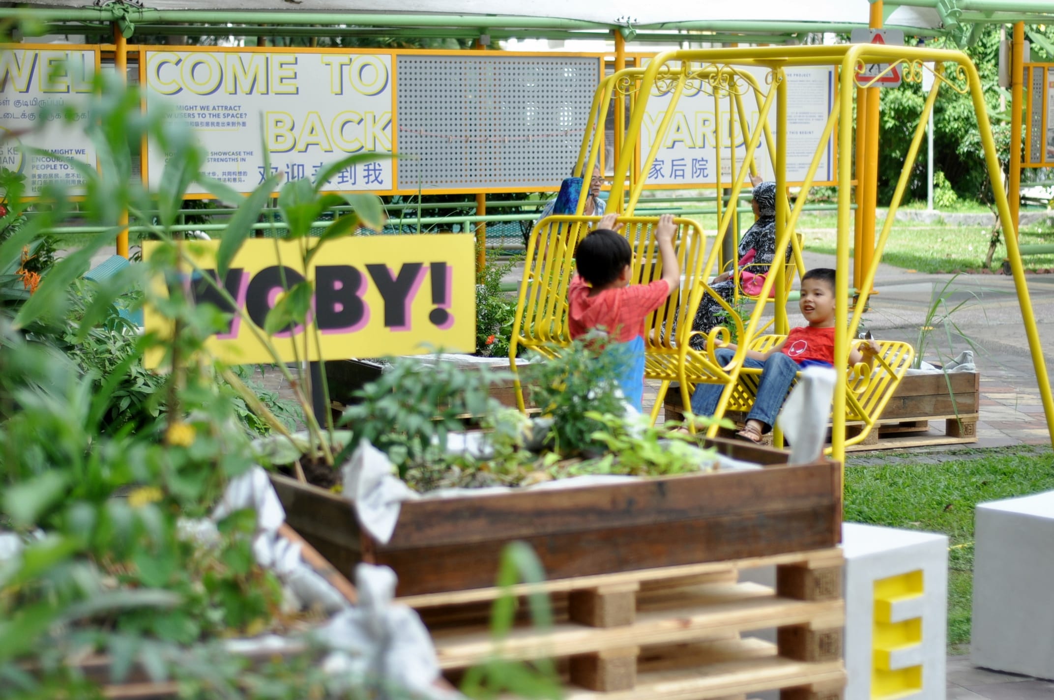 Outdoor furniture at Geylang East Home for the Aged